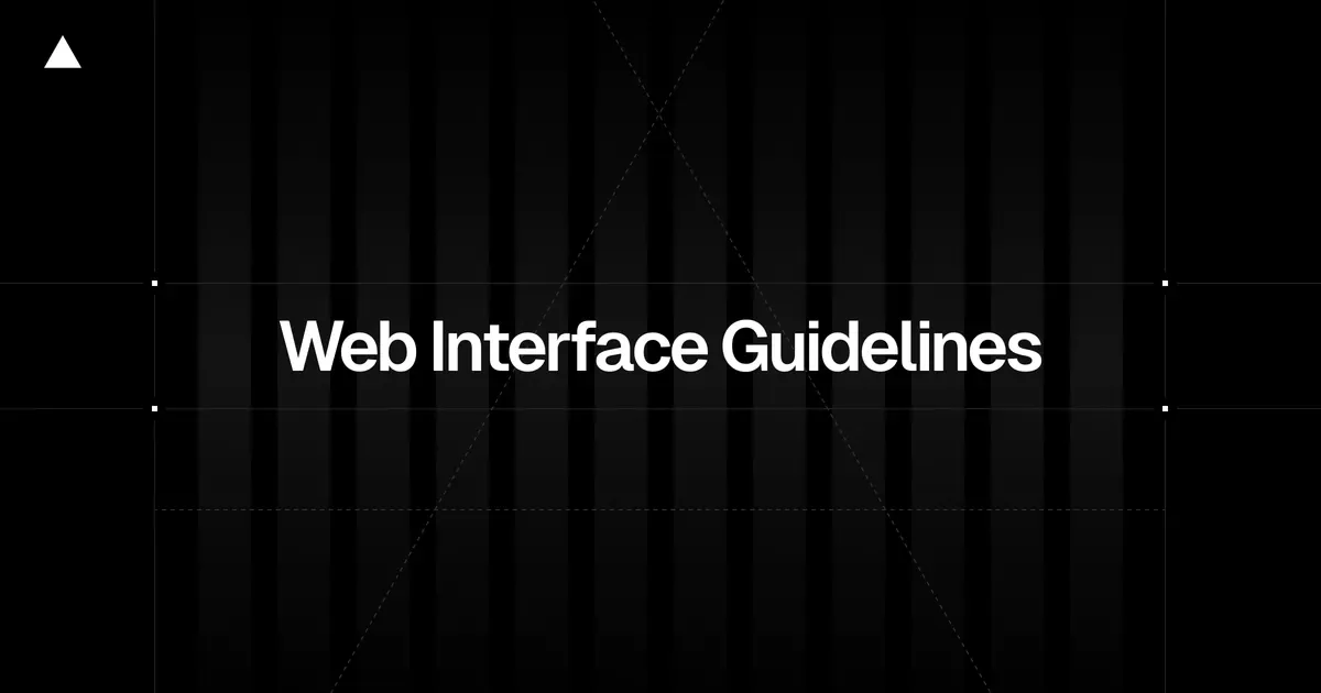 Vercel Web Interface Guidelines 대표 이미지 (식별용)