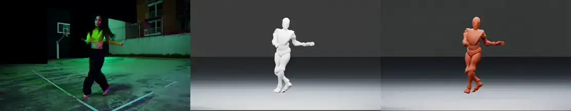 원본, Blender 렌더, H3 점토 결과를 같은 시간에 나란히 놓은 비교